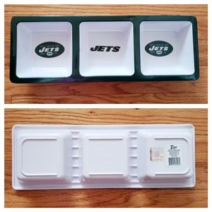 JETS 🏈 Divided Plastic Snack Tray NWT